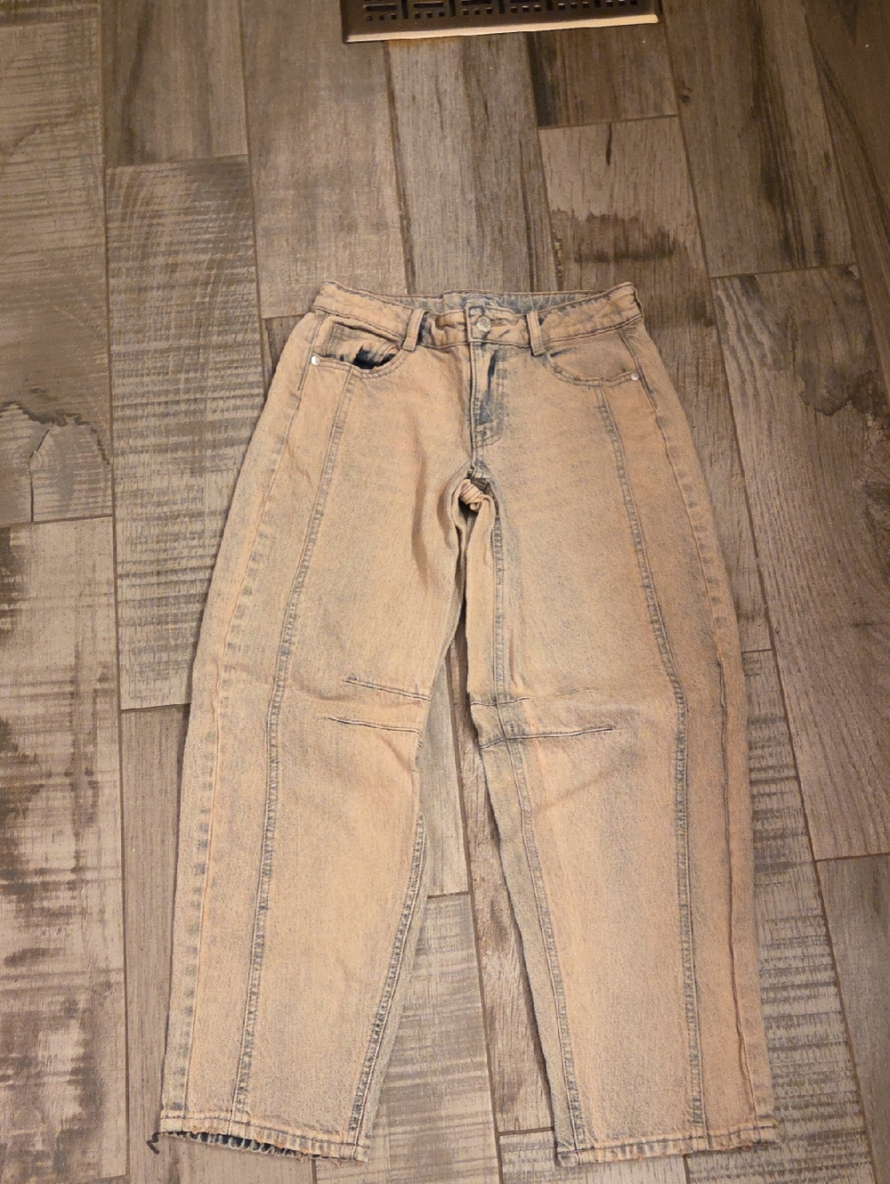 art class Beige Acid-Wash Straight-Leg Kids Jeans